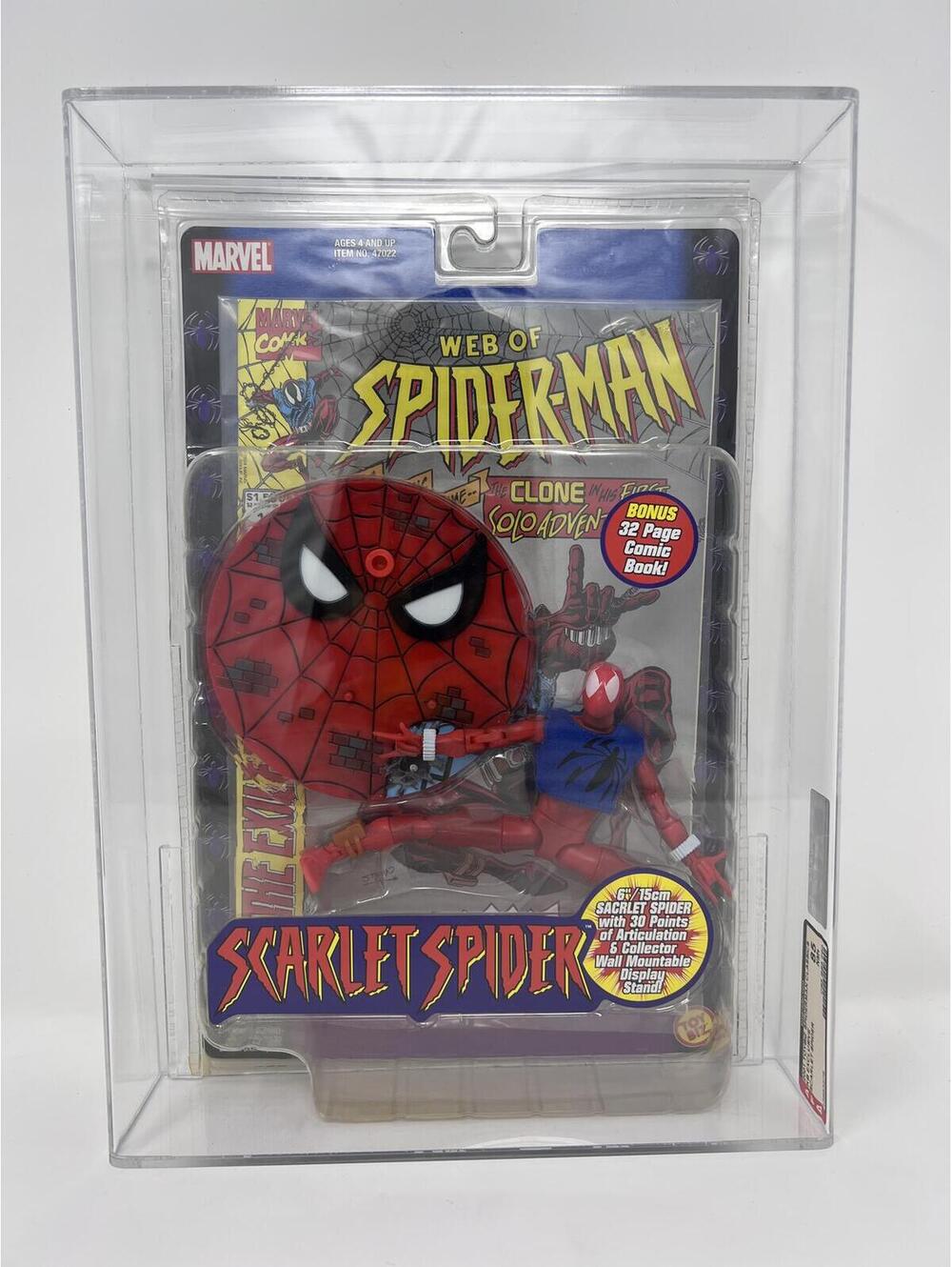 Scarlet Spider-Man AFA 85 KB Exclusive ToyBiz Marvel Legends
